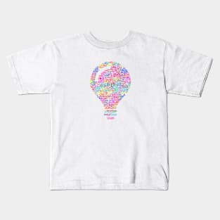 Light Bulb Idea Silhouette Shape Text Word Cloud Kids T-Shirt